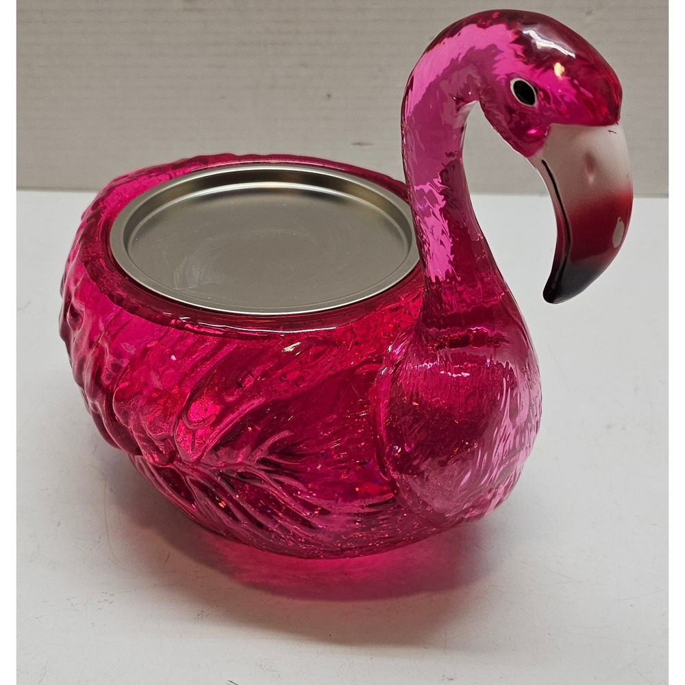 Bath & Body Works Pink Flamingo Light Up 3-Wick Candle Holder Tropical Decor